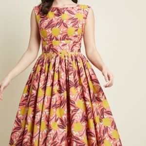 Modcloth "Fabulous Fit and Flare" in Yellow